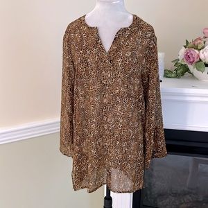 WANT Leopard Animal Print Beach Coverup M NWOT